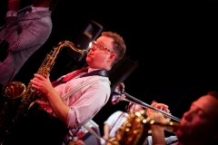 James on tenor sax